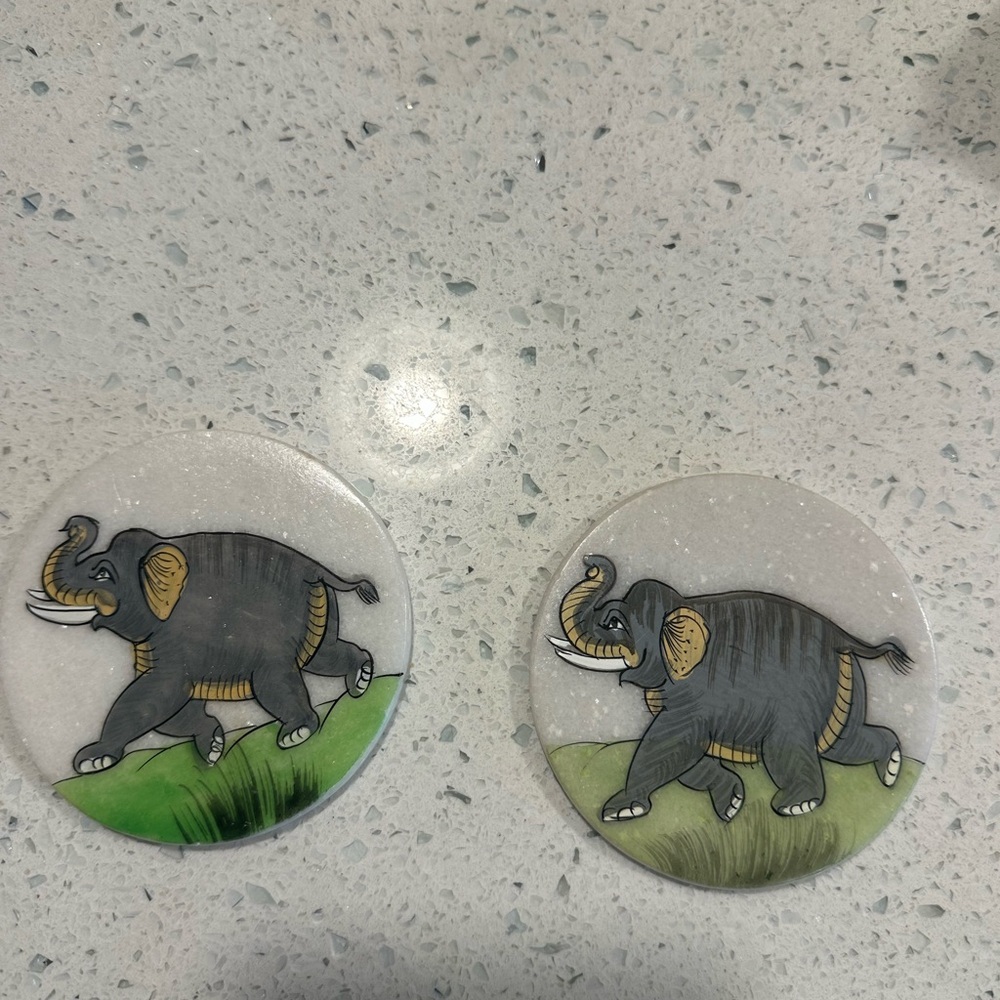 Elephant Coasters Set - Picture 2 of 5
